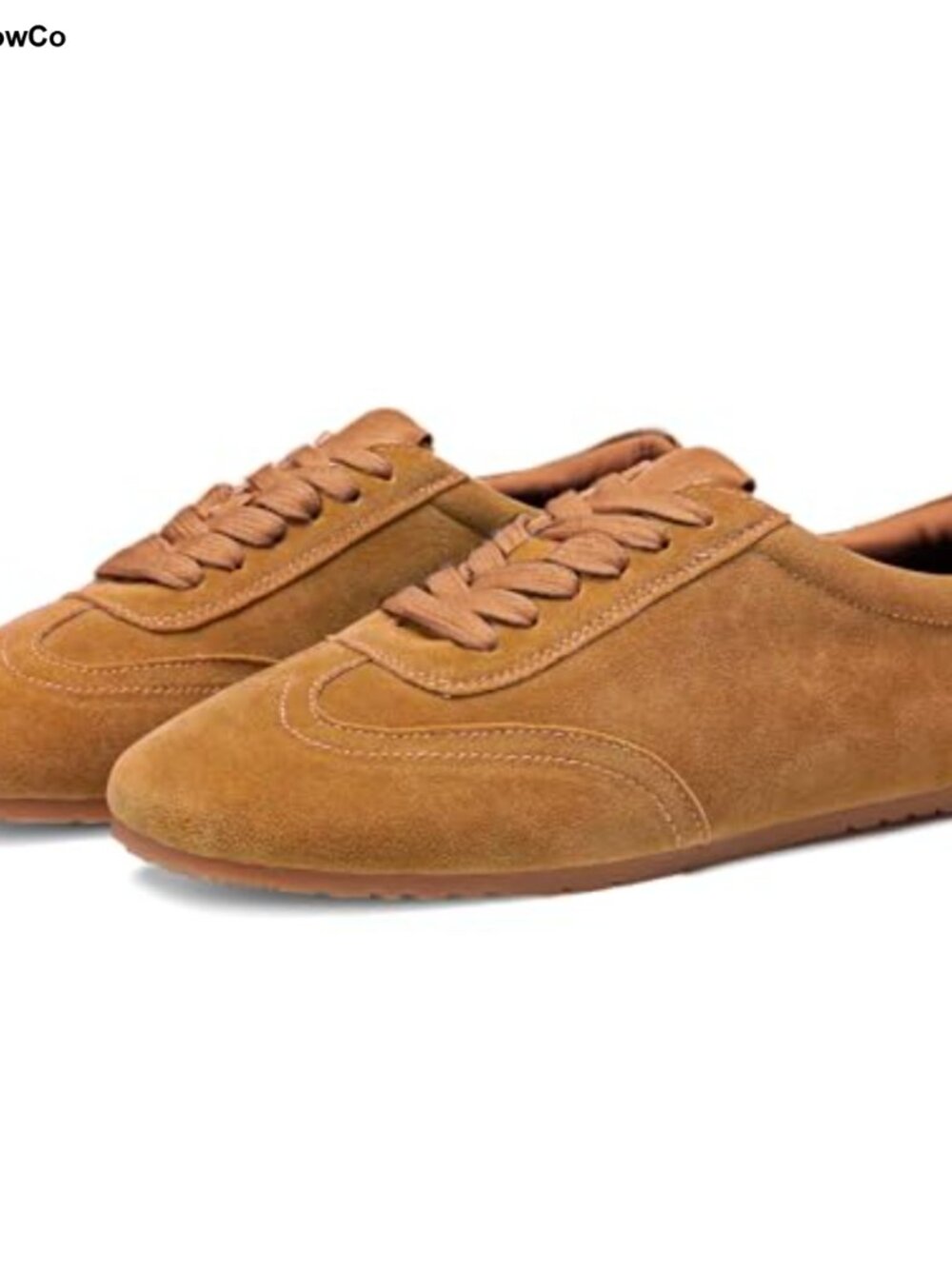 Suede Sneakers Closed Round Toe Non Slip Athletic Shoes